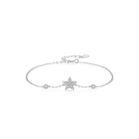 Trendy 925 Sterling Silver Zircon Star Bracelet | Personalized Wholesale Jewelry Manufacturer