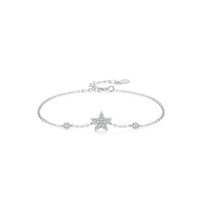 Trendy 925 Sterling Silver Zircon Star Bracelet | Personalized Wholesale Jewelry Manufacturer