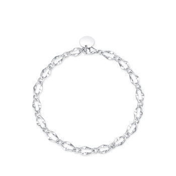 High-Quality Sterling Silver Link Bracelet | Elegant Women's Jewelry Supplier