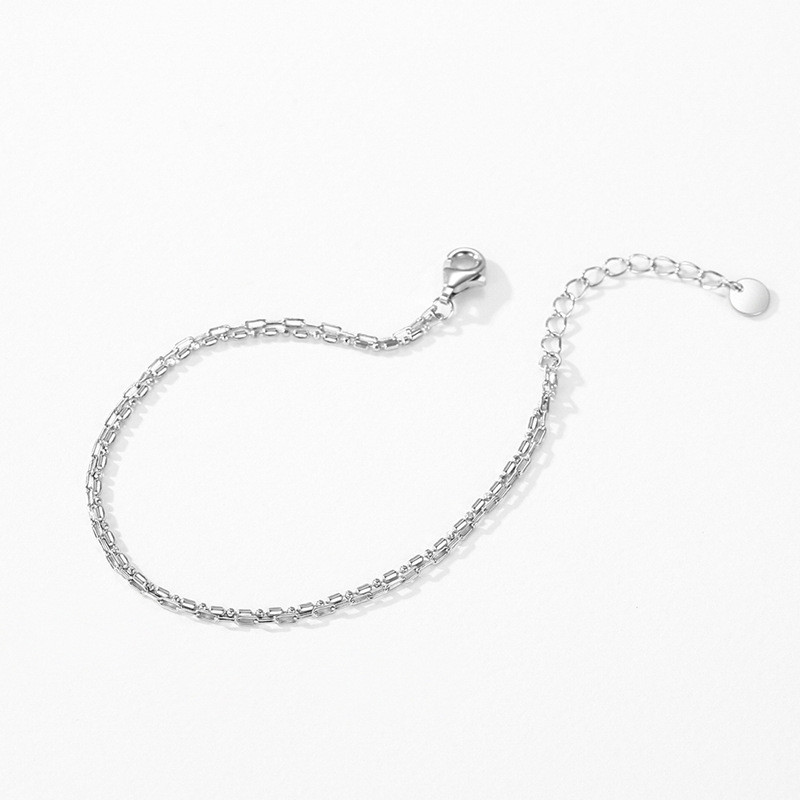 Heart-Shaped 925 Sterling Silver Bracelet