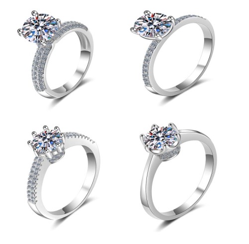 Custom Luxury Moissanite 925 Silver Ring | OEM/ODM for Jewelry Brands