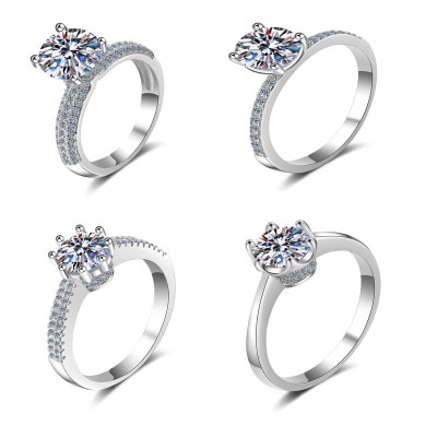 Custom Luxury Moissanite 925 Silver Ring | OEM/ODM for Jewelry Brands
