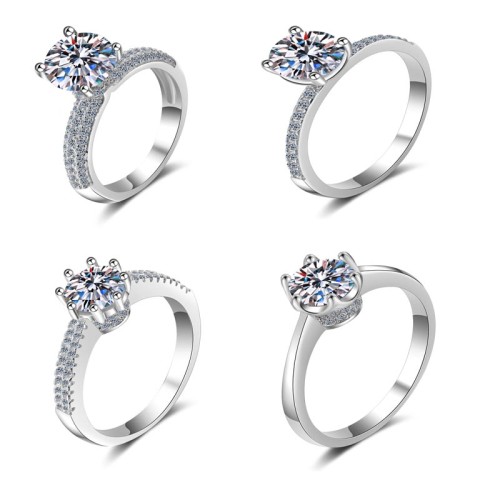 Custom Luxury Moissanite 925 Silver Ring | OEM/ODM for Jewelry Brands