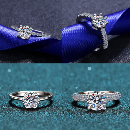 Custom Luxury Moissanite 925 Silver Ring | OEM/ODM for Jewelry Brands