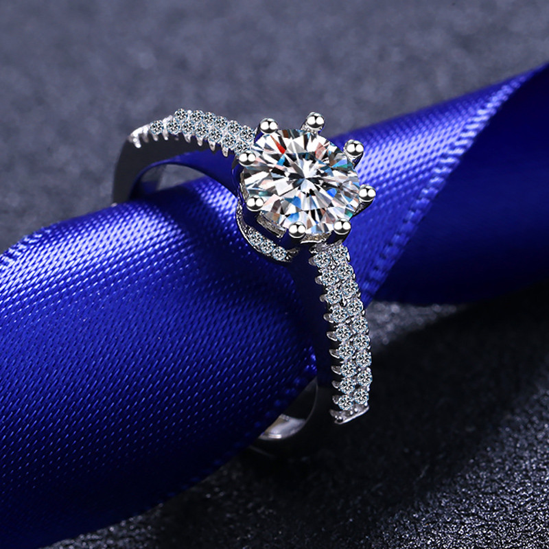 925 Silver Moissanite Ring