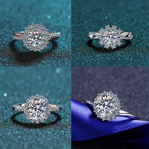 925 Sterling Silver Moissanite Ring Bulk Wholesale | Fine Jewelry Grade