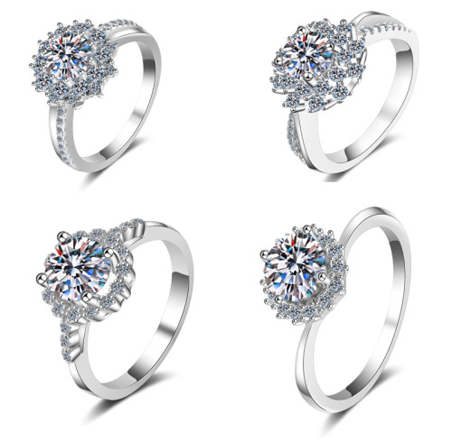 Anello in argento sterling 925 con moissanite, vendita all'ingrosso | Gioielleria di alta qualità