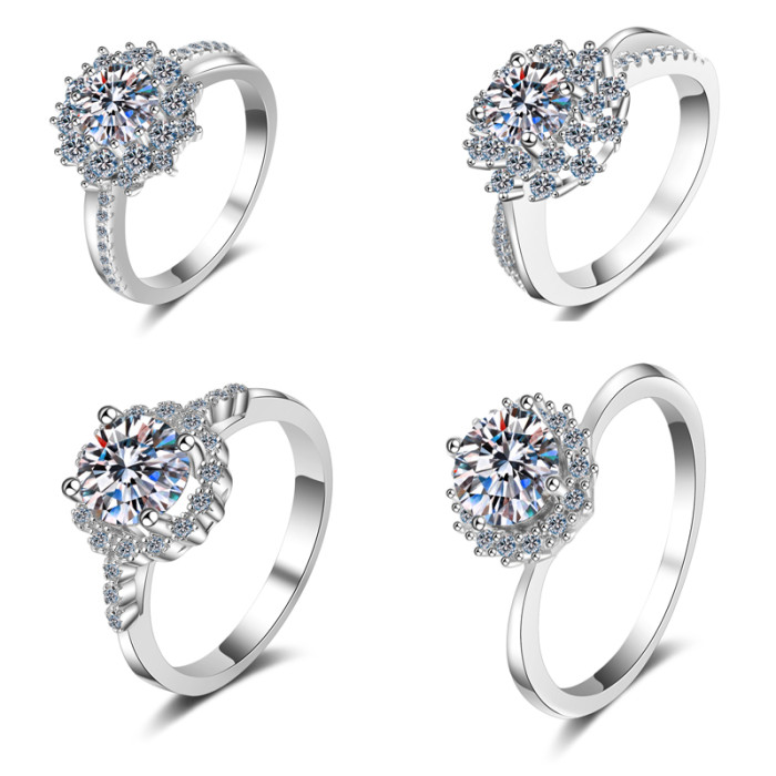 925 Sterling Silver Moissanite Ring Bulk Wholesale | Fine Jewelry Grade