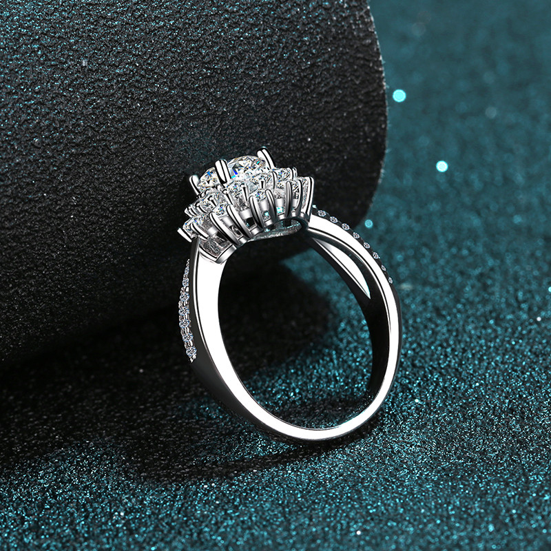 925 sterling silver moissanite ring