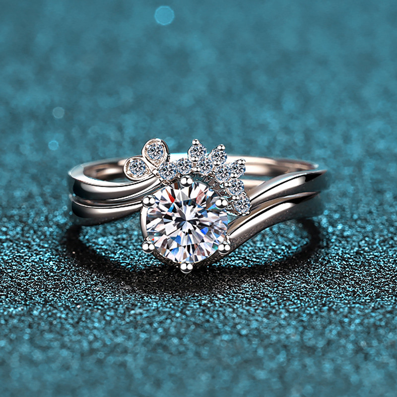 Anelli in argento sterling con moissanite all'ingrosso