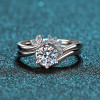 Anello solitario in argento 925 con moissanite da 0,8 ct, vendita all'ingrosso | Produttore di gioielli personalizzati OEM/ODM