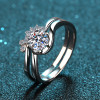 Anello solitario in argento 925 con moissanite da 0,8 ct, vendita all'ingrosso | Produttore di gioielli personalizzati OEM/ODM