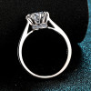 Anello solitario a sei griffe in argento sterling 925 con moissanite da 1 carato, vendita all'ingrosso | Produttore di gioielli in argento sterling 925