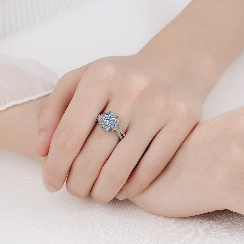 Sterling Silver Moissanite Rings Wholesale