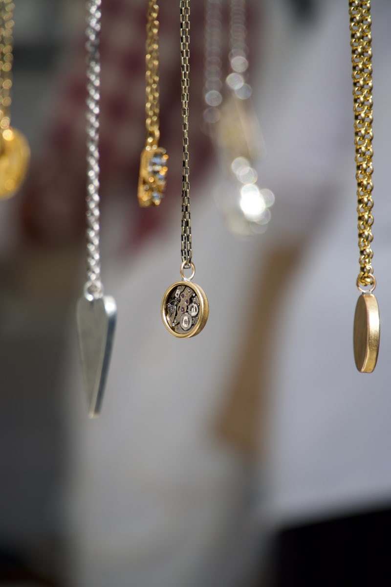 Silver Pendants and necklace presentation