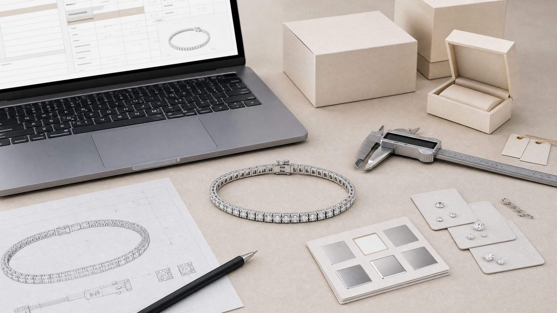 Information required to request a sterling silver tennis bracelet factory quote