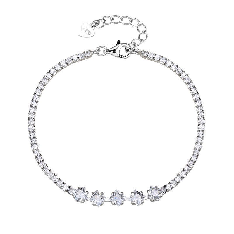 Wholesale Adjustable Silver Tennis Bracelet | Exquisite Zircon Tennis Bracelet Supplier product image