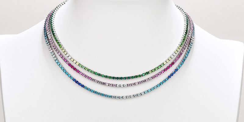 925 sterling silver tennis necklace product group