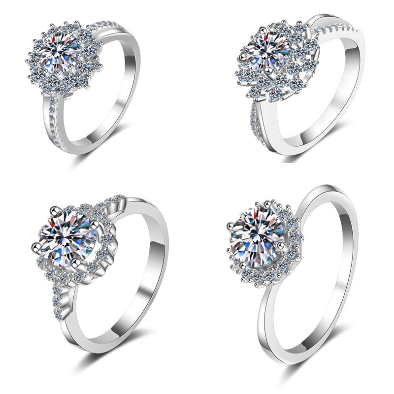 925 sterling silver moissanite ring for bulk wholesale
