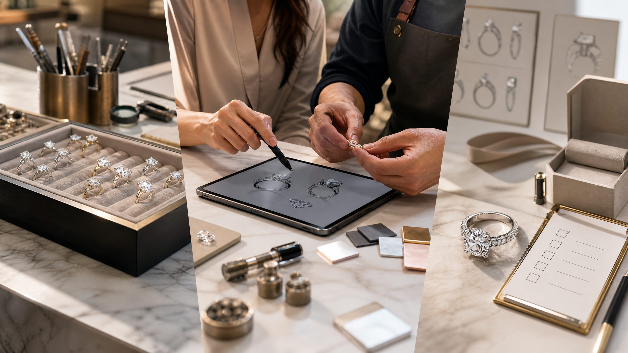 ODM moissanite ring design selection and customization process