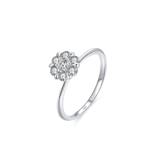 Anello all'ingrosso in argento sterling 925 con zirconi | Eleganti e raffinati anelli nuziali per donna