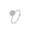 Anillo de circonita de plata de ley 925 al por mayor | Anillos de boda elegantes y exquisitos para mujer