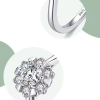 Anillo de circonita de plata de ley 925 al por mayor | Anillos de boda elegantes y exquisitos para mujer