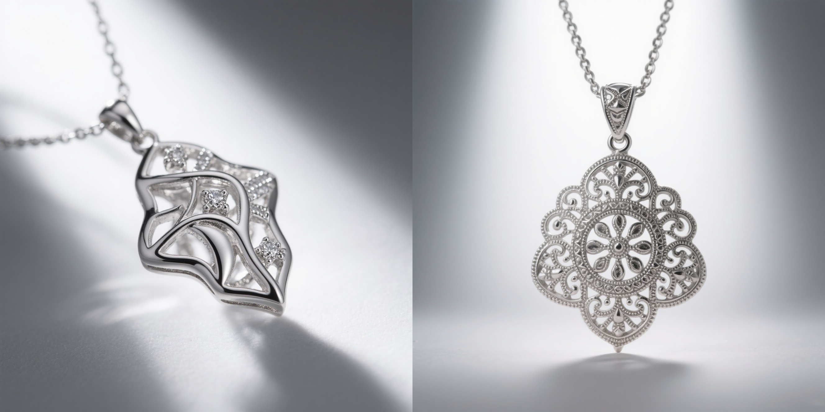 Detailed silver pendant