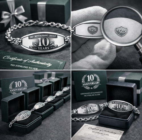 A UK-based restaurant group commissioned a 10th-anniversary commemorative silver bracelet