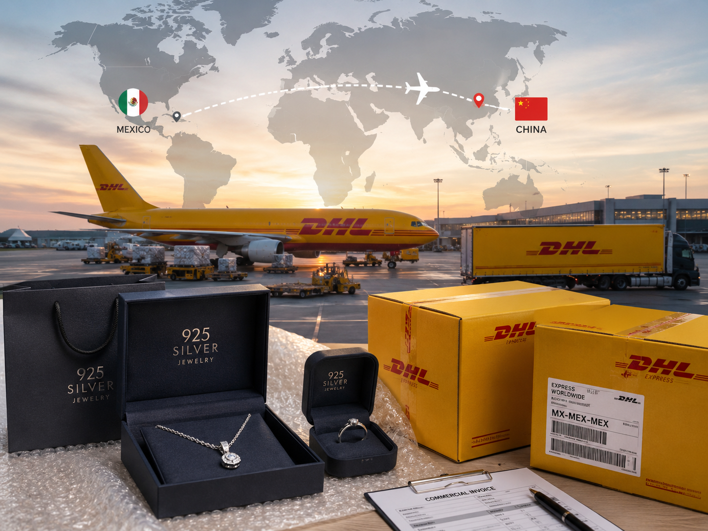 Envío de joyas de plata de China a México: Guía completa para compradores mayoristas