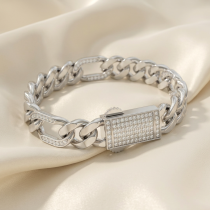 Custom Cuban Link Bracelet 925 Sterling Silver | Classic Fashion Mens Cuban Link Bracelet