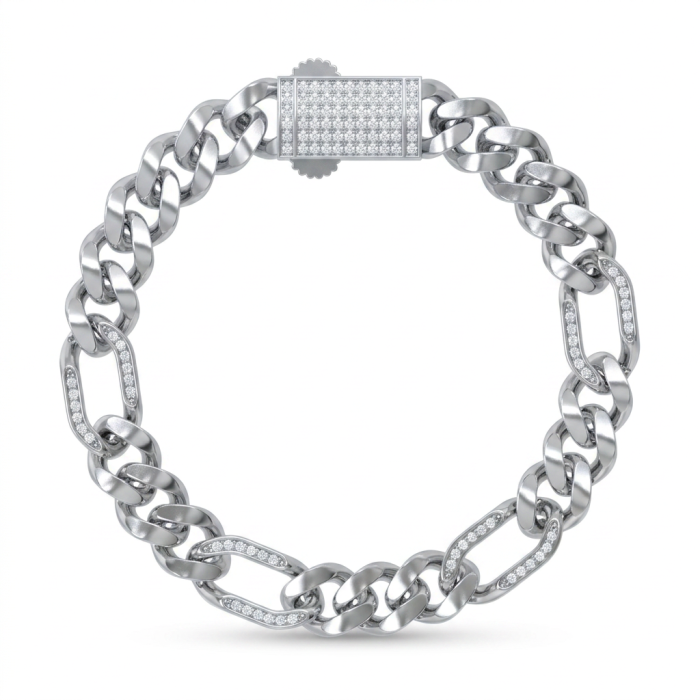Custom Cuban Link Bracelet 925 Sterling Silver | Classic Fashion Mens Cuban Link Bracelet
