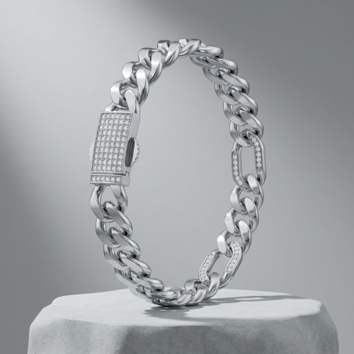 Custom Cuban Link Bracelet 925 Sterling Silver | Classic Fashion Mens Cuban Link Bracelet