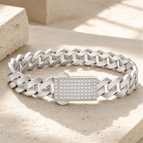 Wholesale High Quality 925 Silver Cuban Link Bracelets | Trendy Hip Hop Style Cuban Link Bracelets For Men
