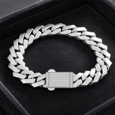 Wholesale High Quality 925 Silver Cuban Link Bracelets | Trendy Hip Hop Style Cuban Link Bracelets For Men