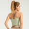 OEM High Waist Sports Bra Thin Shoulder Straps Female Waist Support Bra Custom Logo