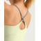 OEM High Waist Sports Bra Thin Shoulder Straps Female Waist Support Bra Custom Logo