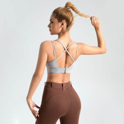 Original Manufacturer Thin Shoulder Straps Crisscross Back Adjustable Sports Bra