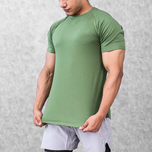 YOUBAN Activewear Manufacturer Slim Fit 95% Cotton 5% Spandex Men's Gym Fitness T Shirts
