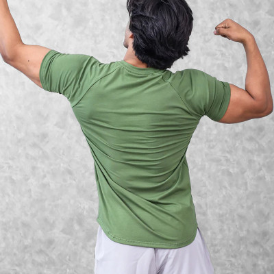 YOUBAN Activewear Manufacturer Slim Fit 95% Cotton 5% Spandex Men's Gym Fitness T Shirts