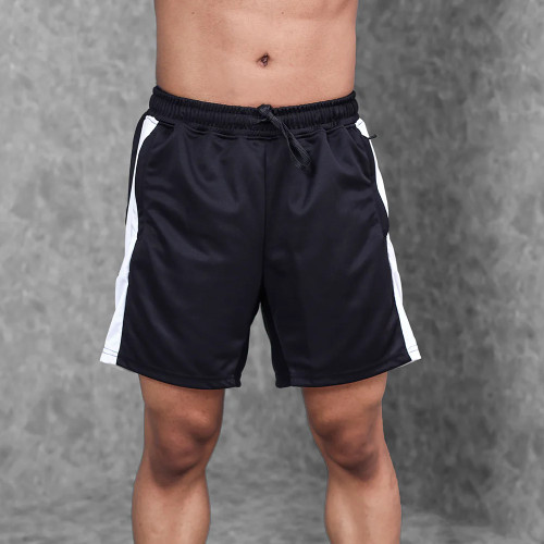 YOUBAN Gym Shorts Two-tone Breathable Drawstring Training Shorts with Zipper Pocket