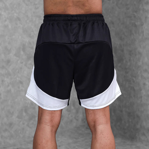 YOUBAN Gym Shorts Two-tone Breathable Drawstring Training Shorts with Zipper Pocket