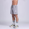Silicone Patch Logo Men's Gym Shorts with Zipper Pockets