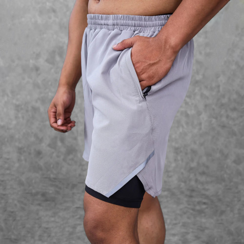 YOUBAN Men's Running Liner Shorts With Zipper Pocket
