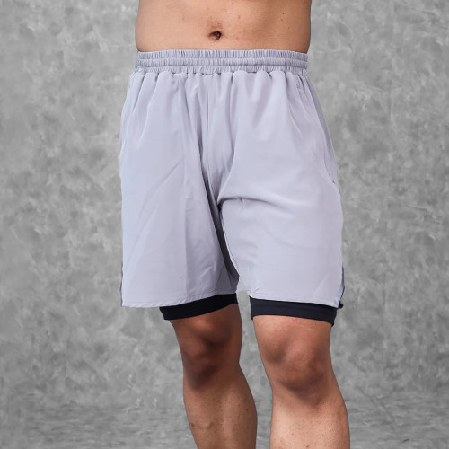 YOUBAN Men's Running Liner Shorts With Zipper Pocket