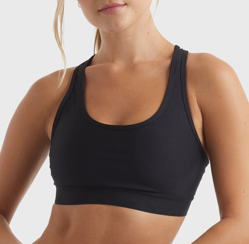 YOUBAN High Impact U Shaped Neck Black Racerback Sports Bra