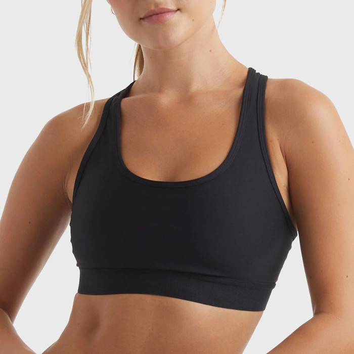 YOUBAN High Impact U Shaped Neck Black Racerback Sports Bra