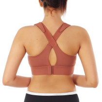 High Impact Front Closure Zipper Sports Bra with Adjustable Waistband and Shoulder Straps