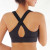 Wholesale High Impact Front Closure Zipper Sports Bra with Adjustable Waistband and Shoulder Straps - Black