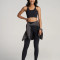 Custom Logo U-shaped Crisscross Back Compression Black Sports Bra